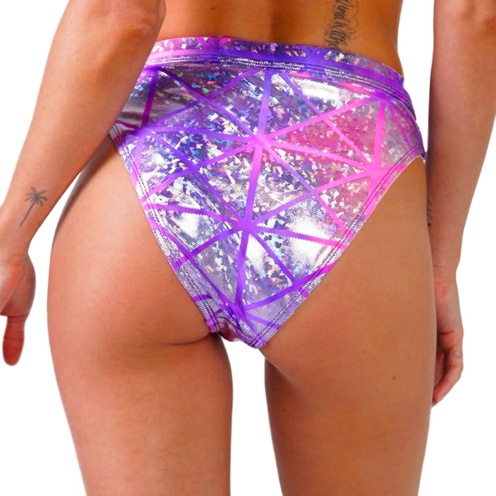✌️✌️✌️ IHEARTRAVES 💜 HOLO COTTON KANDI HIGH WAISTED BOTTOMS